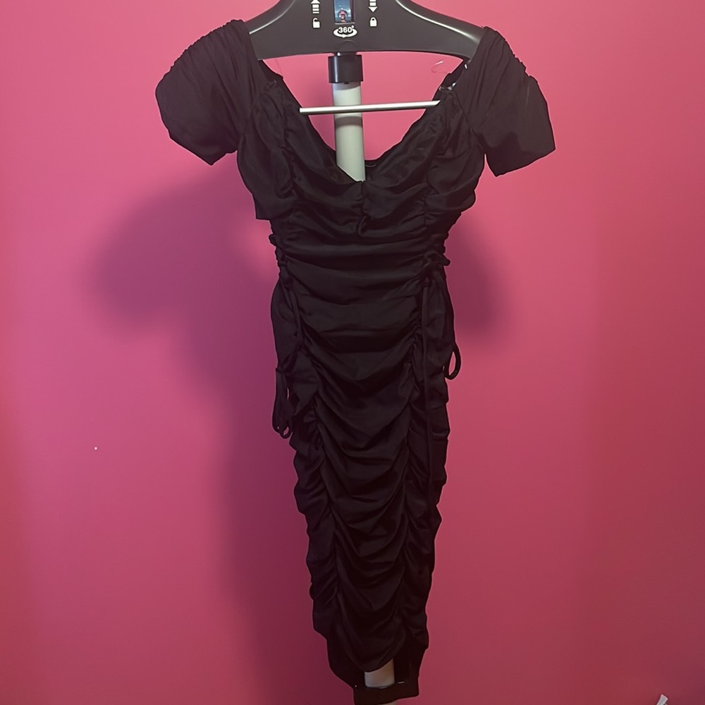 🎃 1X Fashion Nova Plus PLUS party dress in black…looks are deceiving NWOT